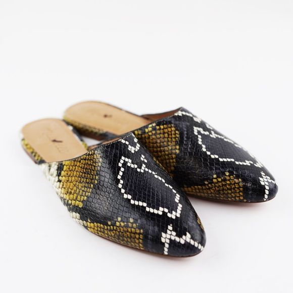 New MADEWELL Size 6 The Remi Mule in Snake Embossed Leather - Picture 2 of 4